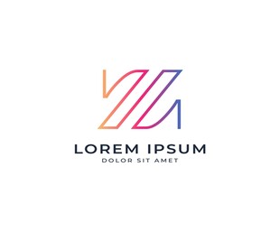 渐变Z字母创意logo设计
