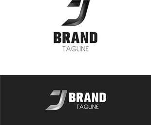 J字母简约品牌logo设计