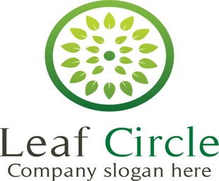 绿叶环形品牌logo设计