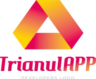 渐变三角创意logo设计