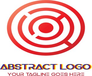 红色环形抽象logo