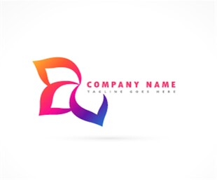 炫彩R字母创意logo设计