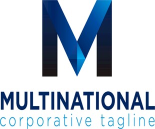 蓝色M字母企业logo