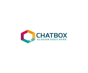 渐变六边形品牌logo设计