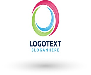 三色环形创意logo设计
