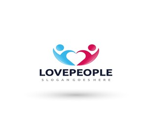 爱心人形公益logo设计