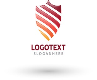 渐变盾牌创意logo模板