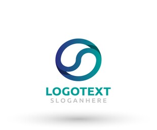 创意环形渐变logo模板
