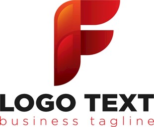 红色F字母创意logo