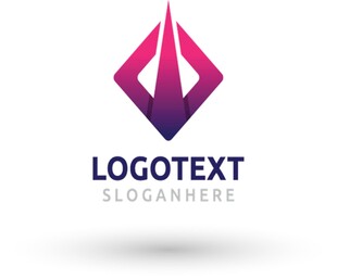 渐变菱形创意logo设计
