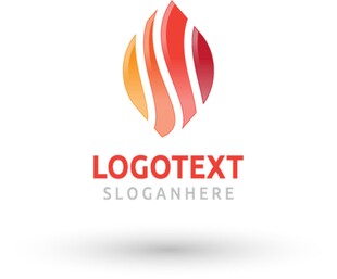 渐变火焰logo模板