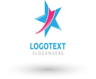 动感星形品牌logo设计