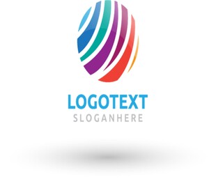 彩色球形创意logo设计