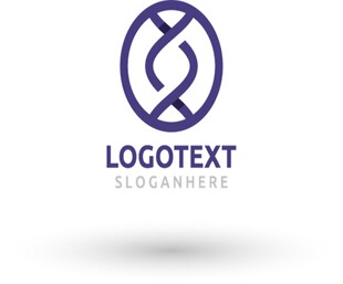 紫色环形创意logo模板