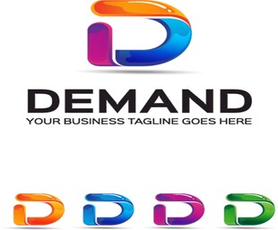 炫彩字母D商务LOGO设计