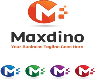 M字母商务logo设计模板