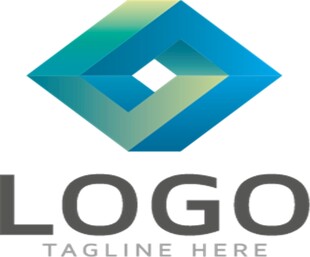 立体菱形创意logo模板