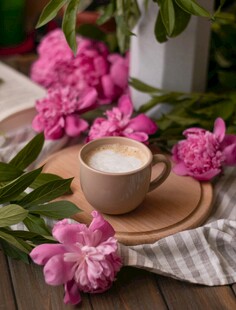 鲜花与咖啡