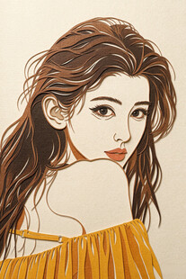 少女剪贴画