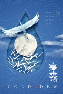 寒露节气创意海报