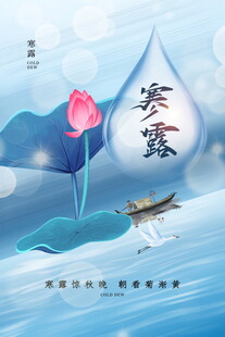 寒露节气国风创意海报