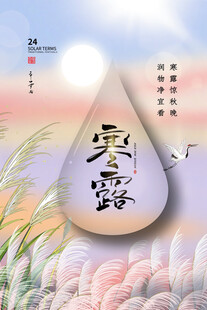 寒露节气创意海报