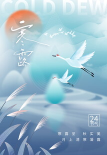 寒露节气国风海报