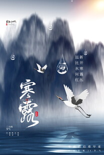 寒露节气水墨国风海报