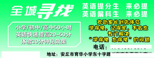 英语辅导招生宣传海报