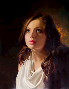 暖光下的女性人像