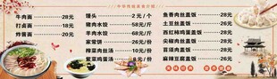 饭店菜单展板