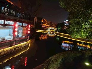水乡古运河夜景