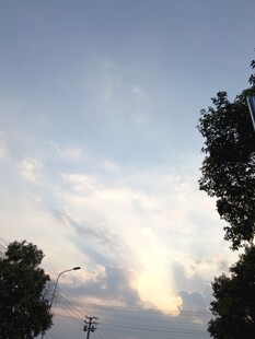 黄昏天空街景