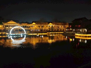 台儿庄古城夜景风光