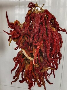 悬挂的干红辣椒串