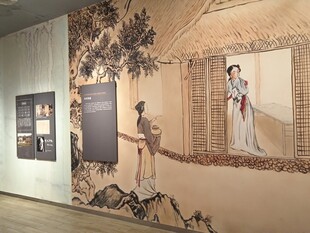 展馆古风仕女壁画