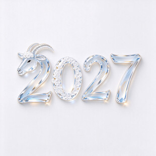 水晶质感2027艺术字
