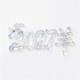 2027年冰雕质感艺术字
