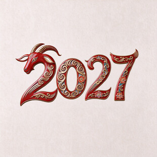 2027羊年创意艺术字