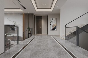 现代轻奢别墅过道