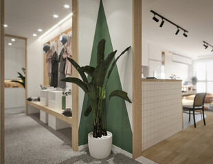 简约服装店室内装修场景