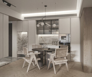 现代简约餐厅装修效果图