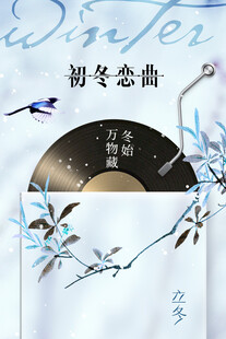 初冬恋曲黑胶立冬海报