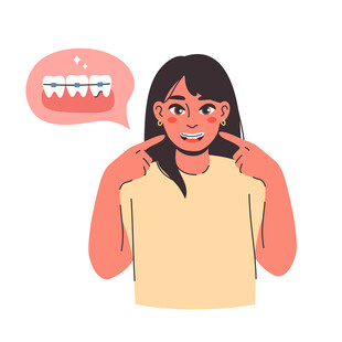 女孩箍牙矫正插图