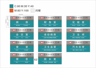 卫生院弧形科室牌