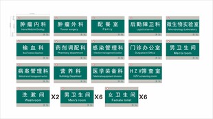 卫生院弧形门牌