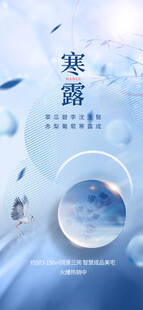 寒露节气创意宣传海报