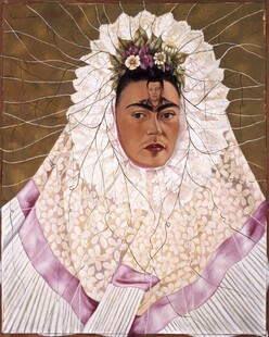 穿婚纱的弗里达肖像画