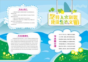 节约用水生态文明环保海报背景