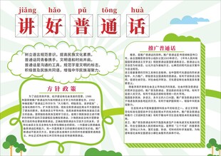 讲好普通话宣传手抄报